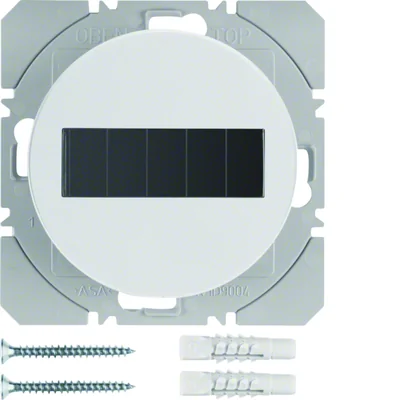KNX RF QUICKLINK R.1/R.3 Bouton radio, simple, plat, avec pile solaire, blanc brillant