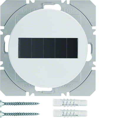 KNX RF QUICKLINK R.1/R.3 Funktaster, 1fach, flach, mit Solarbatterie, weiß glänzend