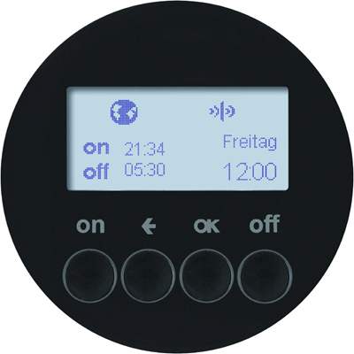 KNX RF QUICKLINK R.1/R.3 Interrupteur horaire noir brillant
