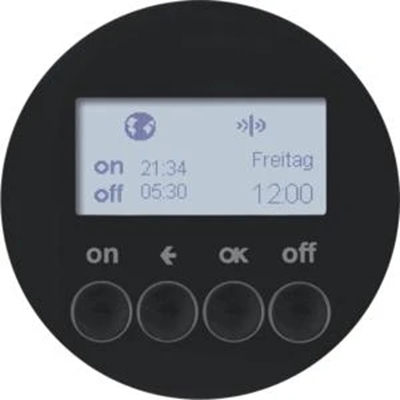 KNX RF QUICKLINK R.1/R.3 Interrupteur horaire noir brillant