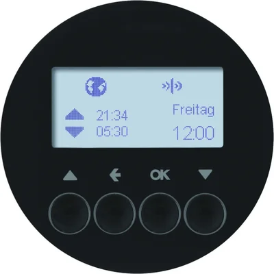 KNX RF QUICKLINK R.1/R.3 Interrupteur temporisé pour stores, noir brillant