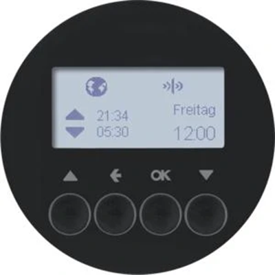 KNX RF QUICKLINK R.1/R.3 Interrupteur temporisé pour stores, noir brillant