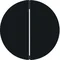 KNX RF QUICKLINK R.1/R.3 Pulsante 2 volte nero lucido