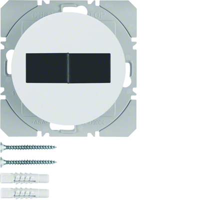 KNX RF QUICKLINK R.1/R.3 Pulsante radio 2 canali piatto con pannello solare bianco lucido