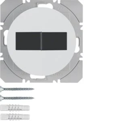 KNX RF QUICKLINK R.1/R.3 Pulsante radio 2 canali piatto con pannello solare bianco lucido