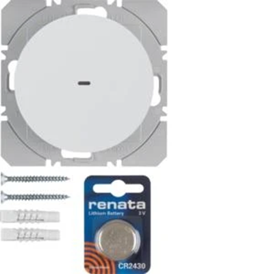 KNX RF QUICKLINK R.1/R.3 Radio button, 1-gang, flat, white gloss