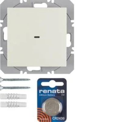 KNX RF QUICKLINK S.1 Bouton-poussoir 1 poste plat crème brillant