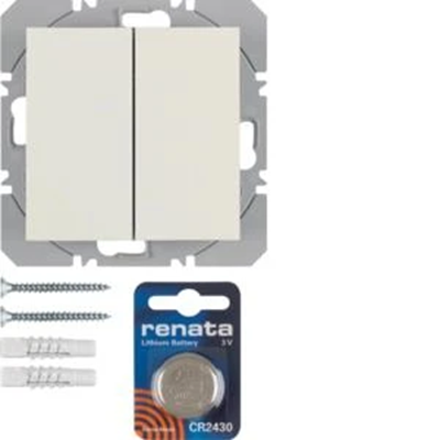 KNX RF QUICKLINK S.1 Bouton-poussoir 2 voies plat crème brillant