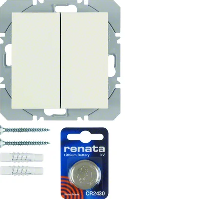 KNX RF QUICKLINK S.1 Pulsante 2 volte piatto crema lucido
