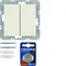 KNX RF QUICKLINK S.1 Pulsante 2 volte piatto crema lucido