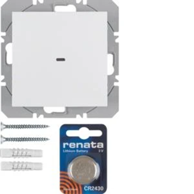 KNX RF QUICKLINK S.1/B.3/B.7 Bouton plat, simple, blanc mat