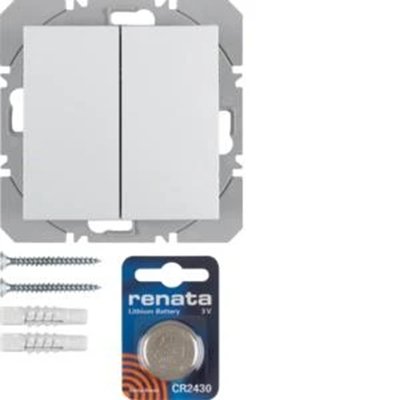 KNX RF QUICKLINK S.1/B.3/B.7 Bouton-poussoir 2 voies plat blanc brillant