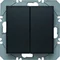 KNX RF QUICKLINK S.1/B.3/B.7 Push-button 2-gang flat anthracite matt