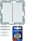 KNX RF QUICKLINK S.1/B.3/B.7 Push-button, 2-gang flat, white matt