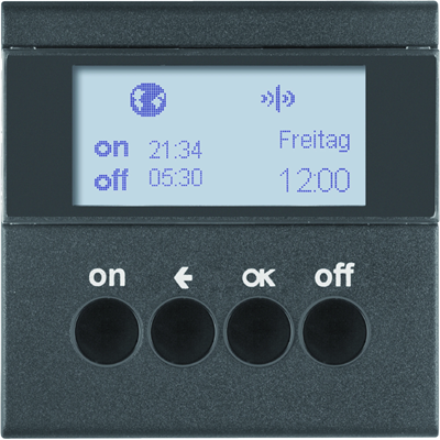KNX RF QUICKLINK S.1/B.3/B.7 Time switch anthracite matt