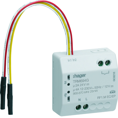 KNX RF quicklink wyjście załączające bezpotencjałowe 1-krotne + wejście bezpotencjałowe 2-krotne