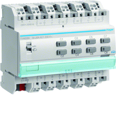 KNX Sterownik rolet 8-krotny 230VAC 6-moduły