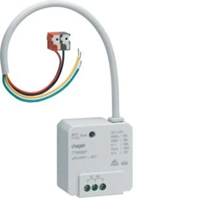 KNX system 2-/1-gang switching/blind controller + 2-gang input p/t, 6A