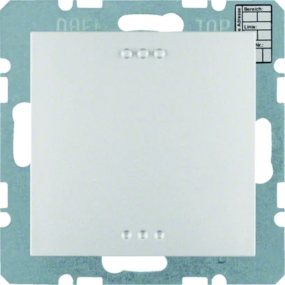 KNX SYSTEM B.KWADRAT/B.3/B.7 Capteur CO2 avec mesure d'humidité et régulateur de température aluminium mat