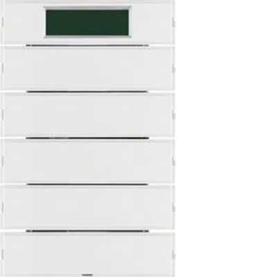 KNX SYSTEM K.1 5-gang button with temperature regulator and display for white and cream frames