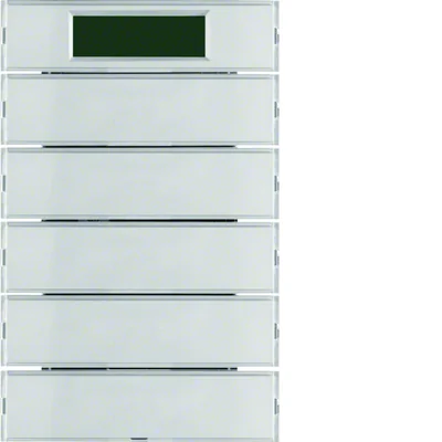 KNX SYSTEM K.1 5fach-Taster mit Temperaturregler und Aluminium-Display