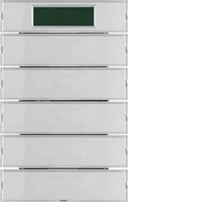 KNX SYSTEM K.1 5fach-Taster mit Temperaturregler und Aluminium-Display