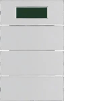 KNX SYSTEM K.1 Aluminium 3fach-Taster mit Temperaturregler und Display