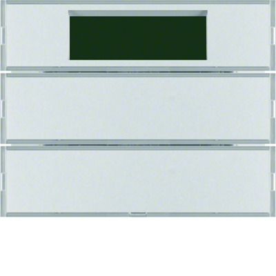 KNX SYSTEM K.1/K.5 Aluminium-2fach-Taster mit Temperaturregler und Display