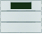 KNX SYSTEM K.1/K.5 Aluminium-2fach-Taster mit Temperaturregler und Display