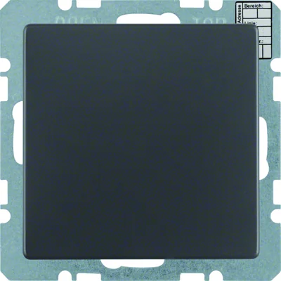 KNX systém Q.x Regulátor teploty bez ručního ovládání s univerzálním rozhraním, s vestavěným BCU, antracit, samet