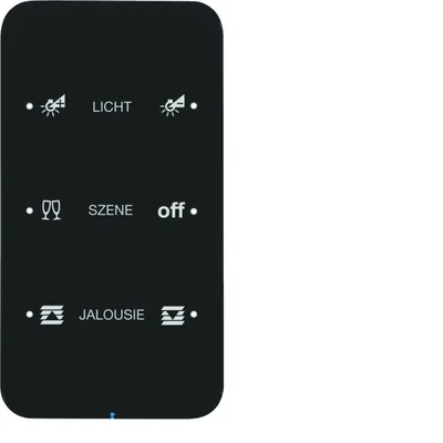 KNX SYSTEM R.1 3-fach Berührungssensor konfigurierbar Glas schwarz