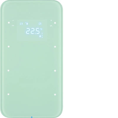 KNX SYSTEM R.1 3-fach Tastsensor mit Temperaturregler Glas weiß