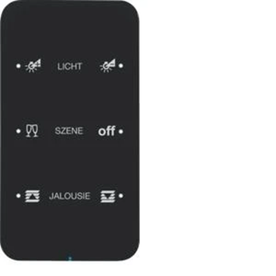 KNX SYSTEM R.1 3-fold touch sensor configurable glass black