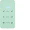 KNX SYSTEM R.1 3-fold touch sensor with temperature controller configurable glass white