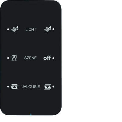 KNX SYSTEM R.1 3-розмірний сенсорний сенсор, настроюване скло чорного кольору