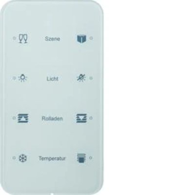 KNX SYSTEM R.1 4-fold touch sensor configurable glass white