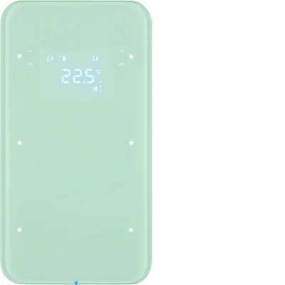 KNX SYSTEM R.1 capteur tactile double avec régulateur de température verre blanc