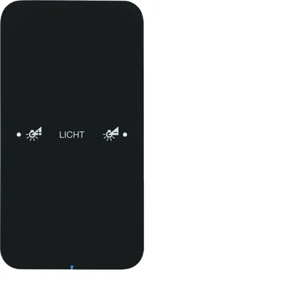 KNX SYSTEM R.1 Sensor dotykowy 1-krotny konfigurowalny szkło czarny