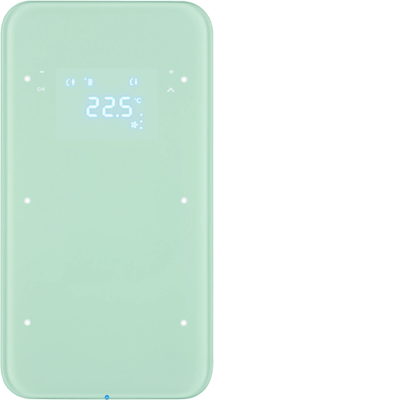 KNX SYSTEM R.1 Sensor dotykowy 2-krotny z regulatorem temperatury szkło biały