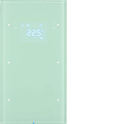 KNX SYSTEM R.3 2-fold touch sensor with temperature regulator glass white