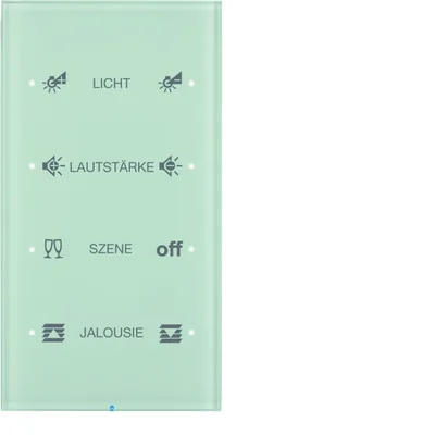 KNX SYSTEM R.3 4-fach Tastsensor konfigurierbar Glas weiß