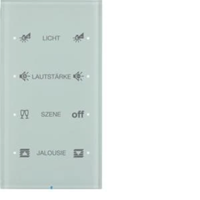 KNX SYSTEM R.3 4-fach Tastsensor konfigurierbar Glas weiß