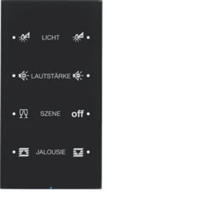 KNX SYSTEM R.3 Berührungssensor 4-fach konfigurierbar Glas schwarz