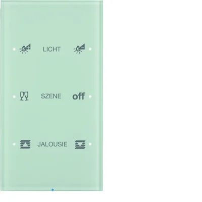 KNX SYSTEM R.3 Dotykový senzor, 3násobně konfigurovatelný, bílé sklo