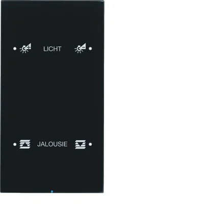 KNX SYSTEM R.3 Sensor dotykowy 2-krotny konfigurowalny szkło czarny