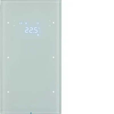 KNX SYSTEM R.3 Sensor dotykowy 2-krotny z regulatorem temperatury szkło biały