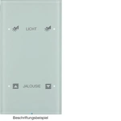 KNX SYSTEM R.3 Touch sensor 2-fold configurable glass white