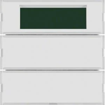 KNX-SYSTEM S.1/B.1/B.3/B.7 Doppeltaster mit Temperaturregler und Display für weiße und cremefarbene Rahmen