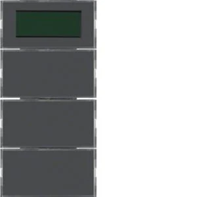 KNX SYSTEM S.1/B.3/B.7 3-gang button with temperature regulator and display for aluminum and anthracite frames