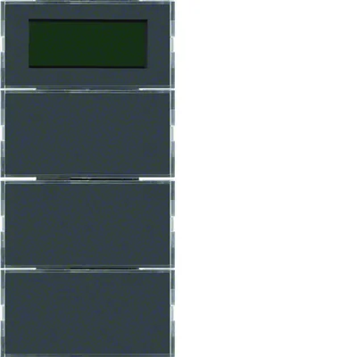 KNX SYSTEM S.1/B.3/B.7 3fach-Taster mit Temperaturregler und Display für Aluminium- und Anthrazitrahmen